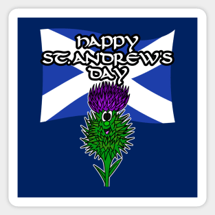 Scotland St Andrew's Day Scottish Flag Thistle Sticker